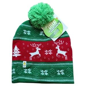 Light-Up Holiday Pom Hat - NWT